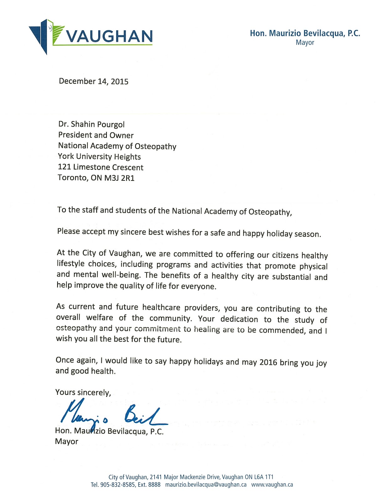 How do you address a letter to a mayor?